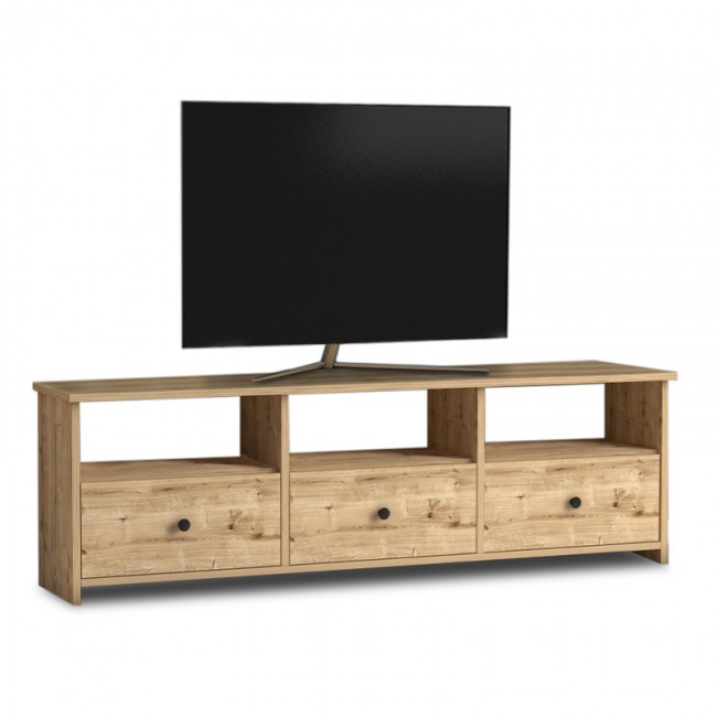 Έπιπλο τηλεόρασης Sole Megapap από μελαμίνη χρώμα oak 150x32x47εκ.