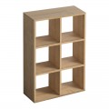 Βιβλιοθήκη Cube Megapap από μελαμίνη χρώμα oak 73,5x34x109εκ.