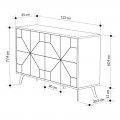 Μπουφές μελαμίνης Dune Megapap χρώμα λευκό αντικέ 123x35x77,4εκ.