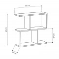 Βοηθητικό τραπεζάκι Homemania Megapap χρώμα μαύρο 60x20x60εκ.