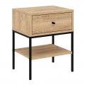 Κομοδίνο Lisa Megapap χρώμα saphhire oak 45x35x56εκ.