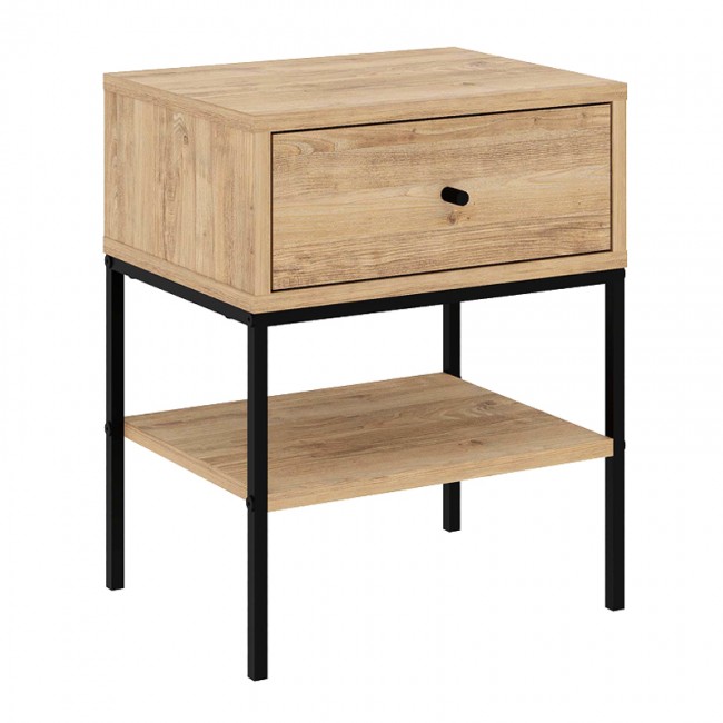 Κομοδίνο Lisa Megapap χρώμα saphhire oak 45x35x56εκ.