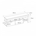 Έπιπλο τηλεόρασης Acnes Megapap χρώμα μαύρο - καρυδί 160x40x53εκ.