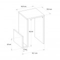 Τραπεζάκι βοηθητικό Regnar Megapap χρώμα rebab 43,1x33,5x52εκ.