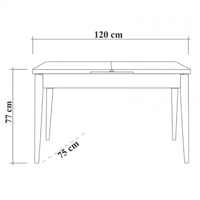 Τραπέζι Jemmy Megapap επεκτεινόμενο χρώμα atlantic pine 120/153x75x77εκ.