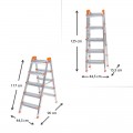 Σκάλα Double Step Perilla μεταλλική 5+5 σκαλοπάτια 117εκ.