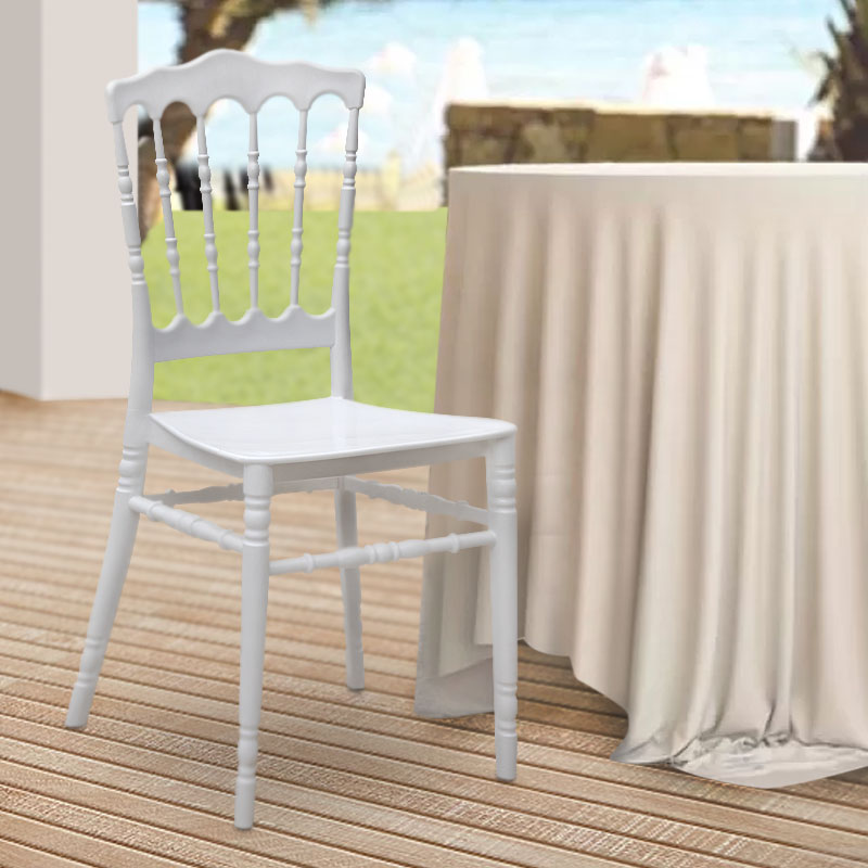 Napoleon Megapap polypropylene chair in white color 40x40,5x89cm.