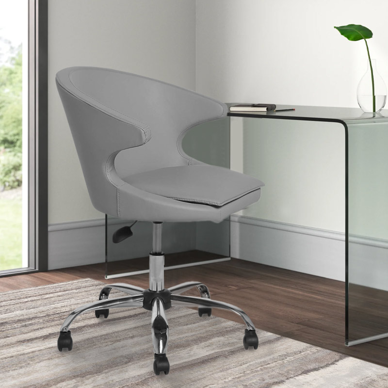 Koket Megapap PU working chair in grey color 62x53x81cm.