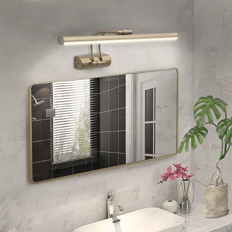 Laura Megapap LED bathroom mirror sconce, metallic in gold matt color 60x12x20cm.