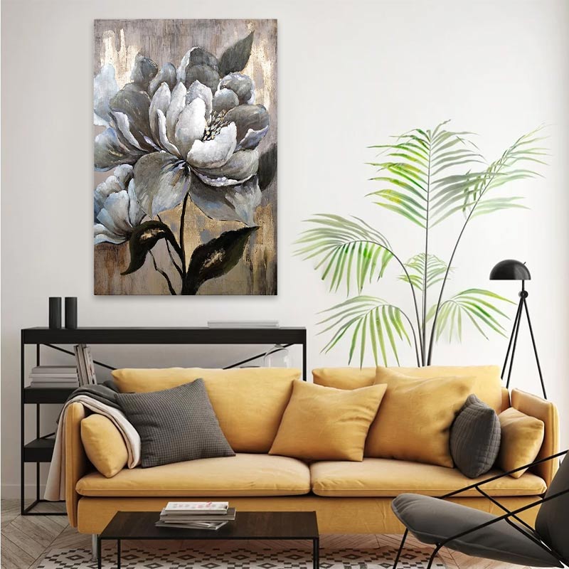 "White Magnolias" Megapap painting on canvas digital printing 60x90x3cm.