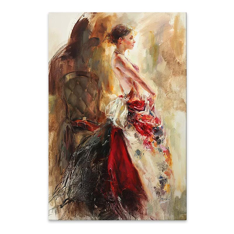 "Elegant Woman" Megapap painting on canvas digital printing 60x90x3cm.