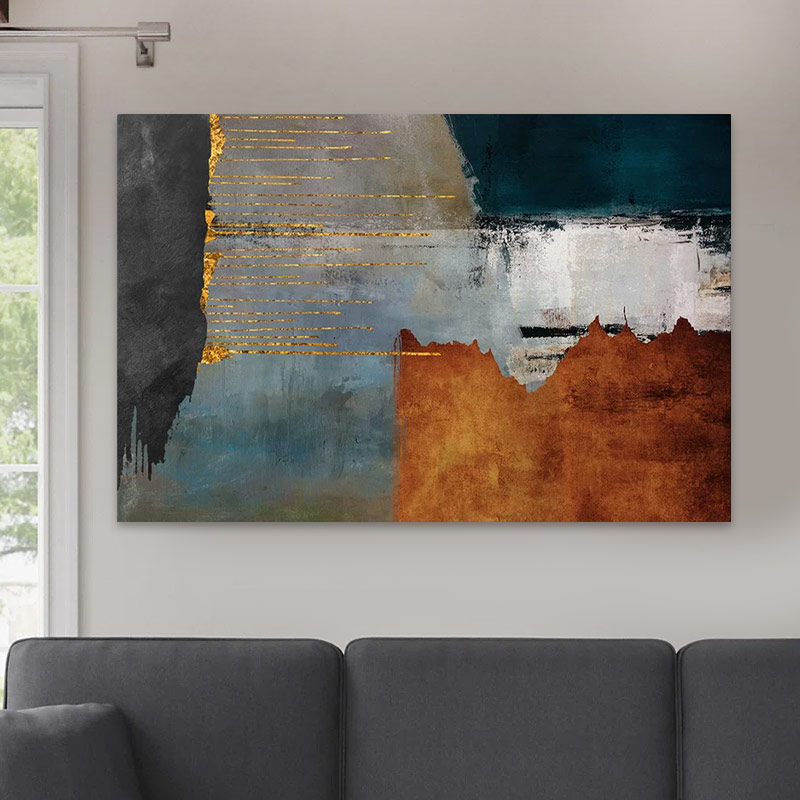 "Abstract Retro" Megapap painting on canvas digital printing 100x70x3cm.