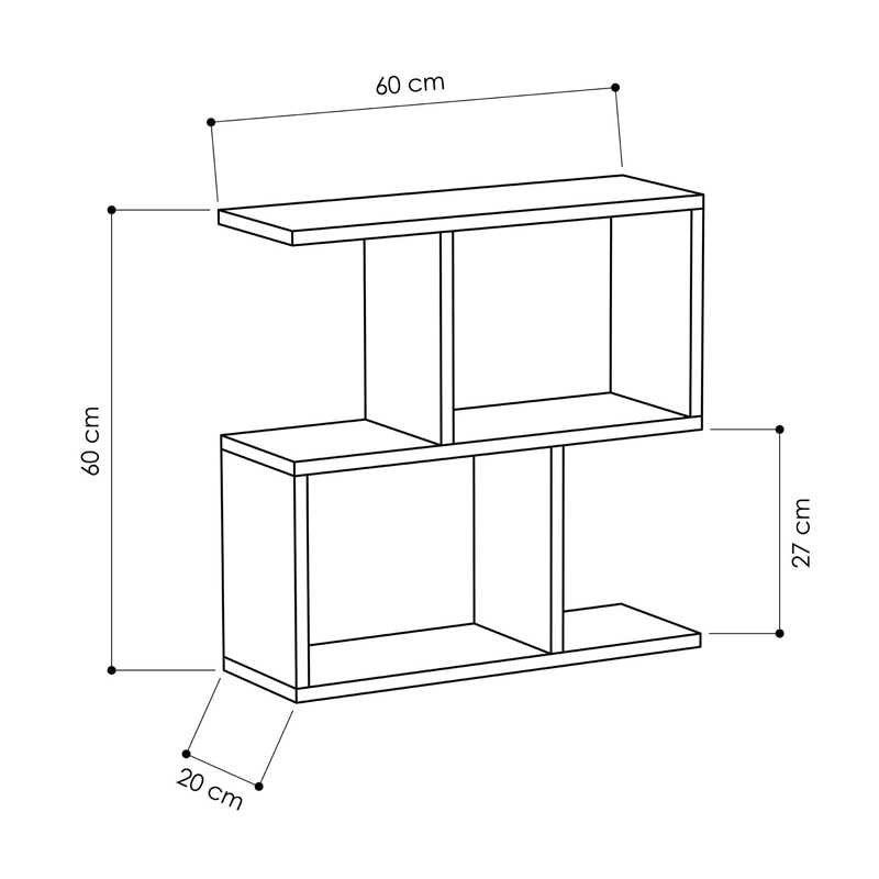 Βοηθητικό τραπεζάκι Homemania Megapap χρώμα μαύρο 60x20x60εκ.