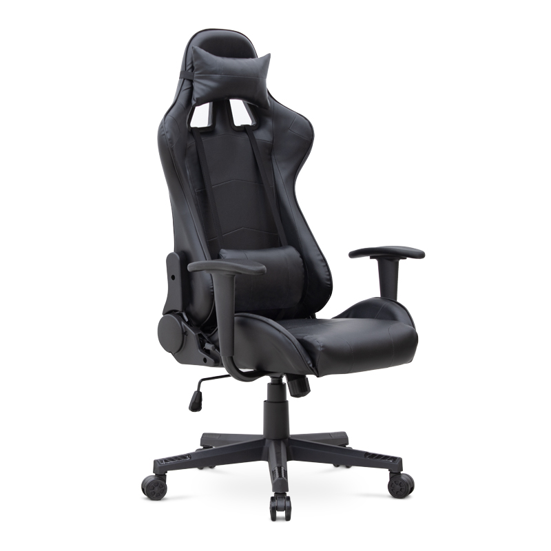Alonso Megapap PU leather office gaming chair in black color 67x70x125/135cm.