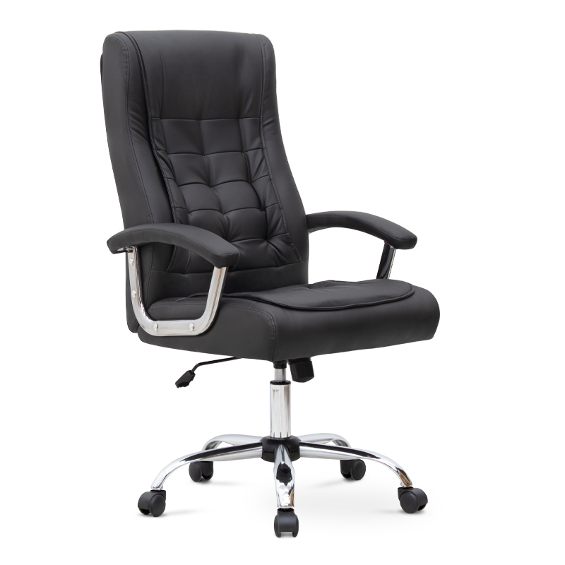 Vision Megapap office chair PU leather in black color 63x70x112/120cm.