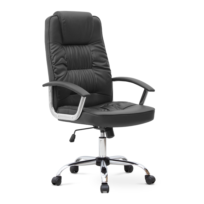 Arial Megapap office chair PU leather in black color 62x63x112/122cm.