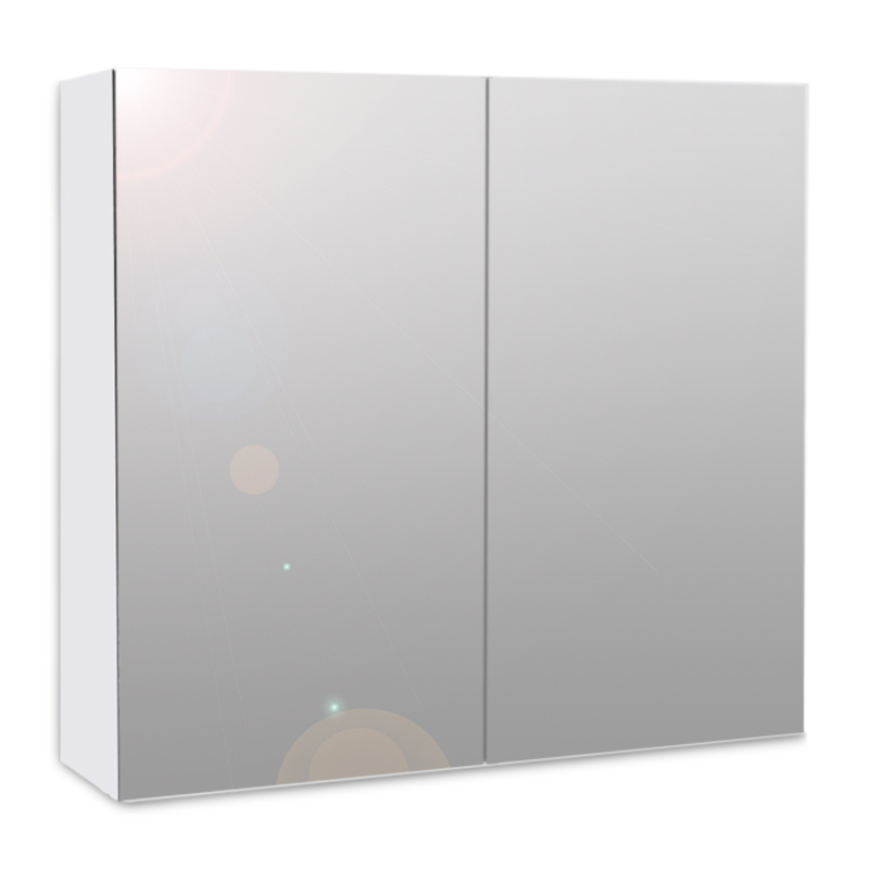 Nisa Megapap melamine bathroom mirror cabinet in white color 60x15x60cm.