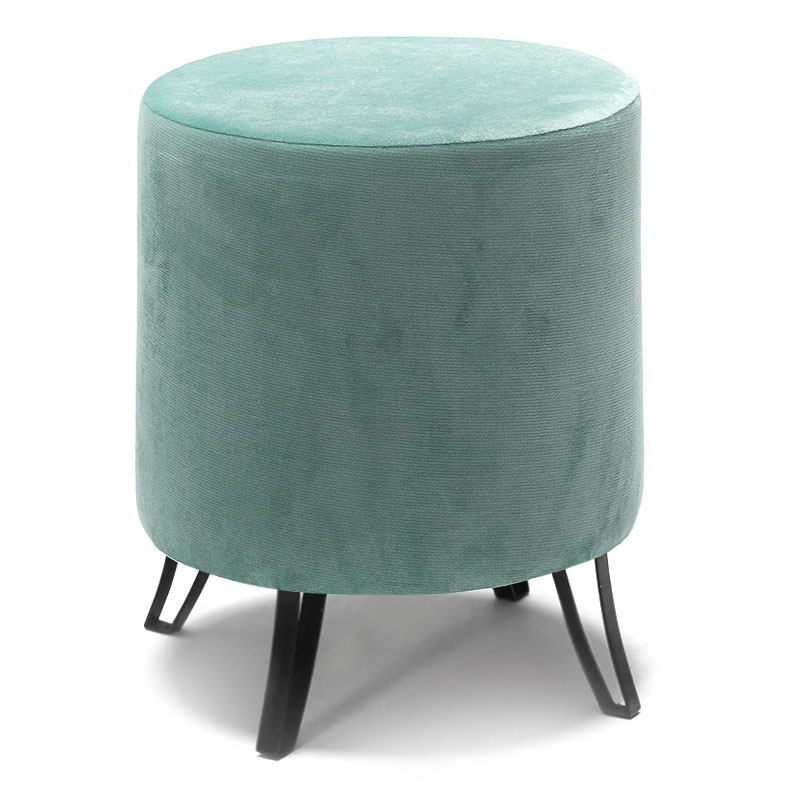 Carmen Megapap velvet stool in mint color 40x40x40cm.