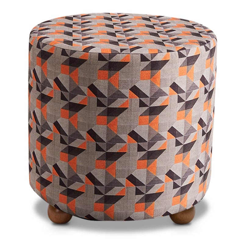 Bade Megapap cylinder fabric stool in multicolor color 40x40x40cm.