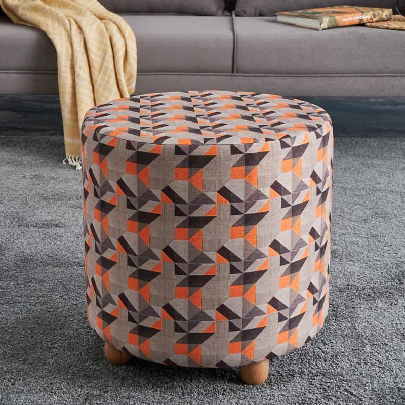 Bade Megapap cylinder fabric stool in multicolor color 40x40x40cm.