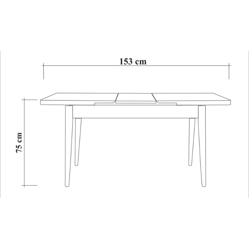 Τραπέζι Jemmy Megapap επεκτεινόμενο χρώμα atlantic pine 120/153x75x77εκ.