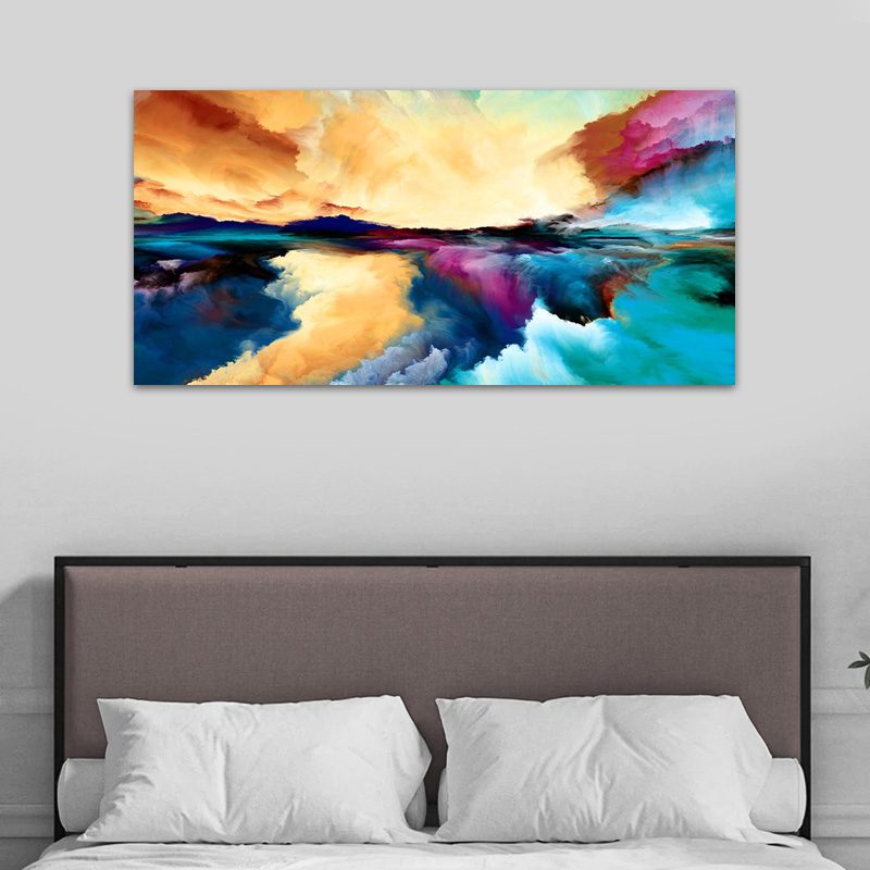 Πίνακας σε καμβά "Abstract Clouds" Megapap ψηφιακής εκτύπωσης 120x50x3εκ.