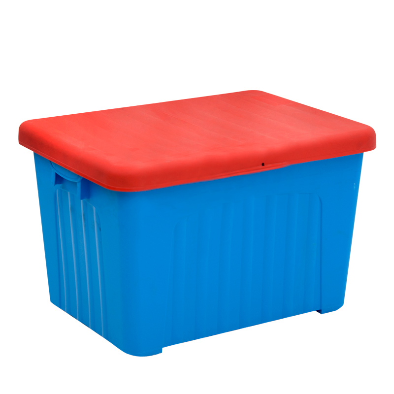 Panodra polypropylene trunk in blue - red color 80x58x51cm.