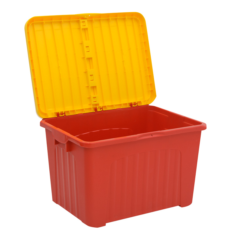 Panodra polypropylene trunk in red - yellow color 80x58x51cm.