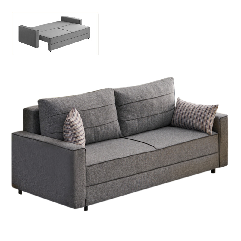 Ece Megapap fabric sofa three - seater in grey color 215x90x88cm.