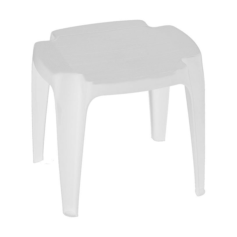Siusi coffee table by polypropylene in white color 42x37x38cm.