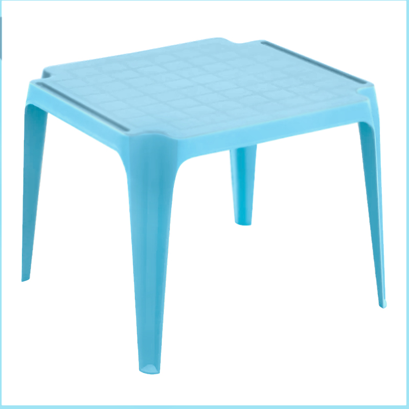 Bambini polypropylene stackable children's table in blue color 56x52x44cm.